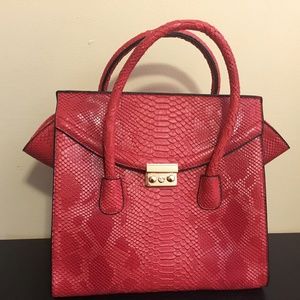 Red Snakeskin Purse